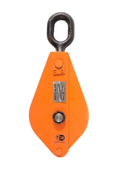 Блок монтажный однорольный с ушком TOR 5 т с откидной щекой — фото 1