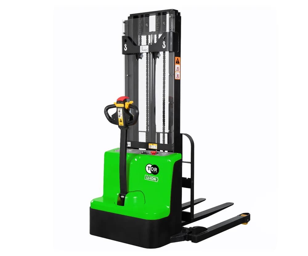 Штабелер самоходный 1,5 т 2,0 м TOR WSS15H-2000SC PRO Li-ion 24/60 В/Ач раздвижные вилы, опоры